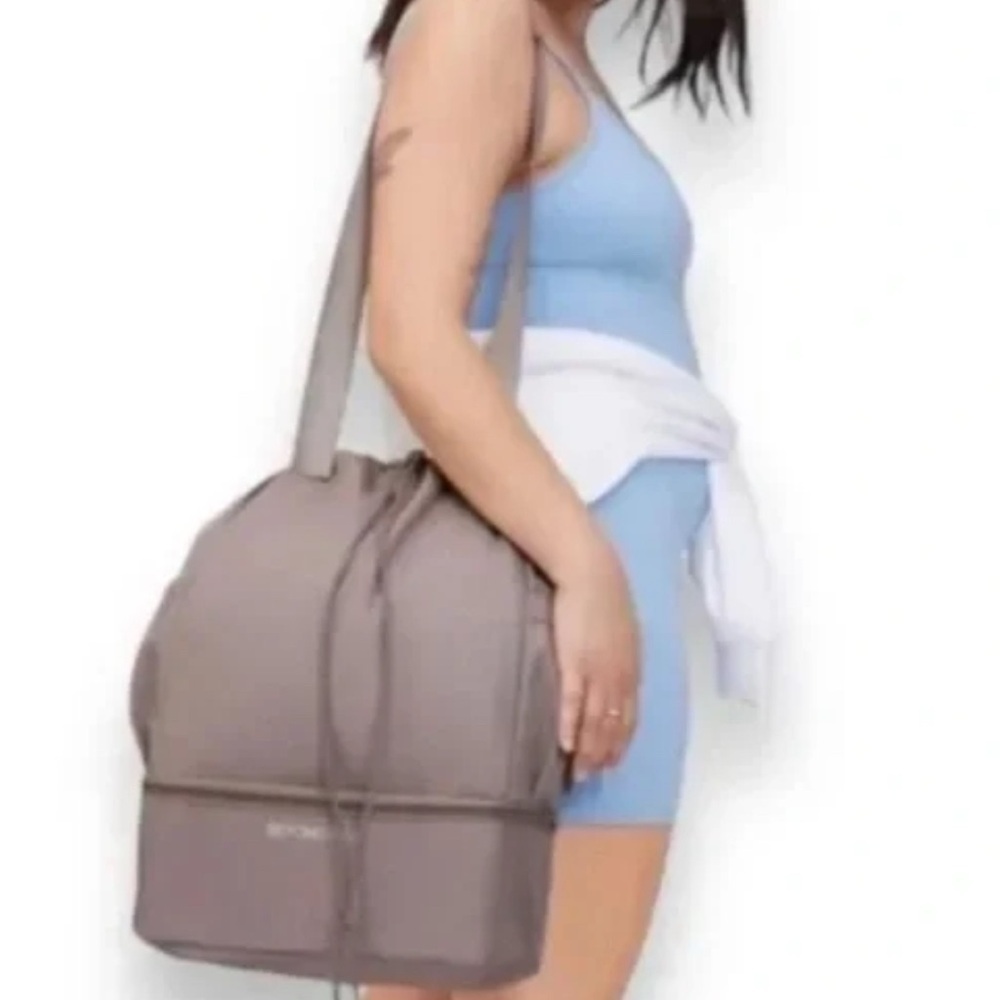Beyond Yoga Tan Backpack Versatile and Stylish
